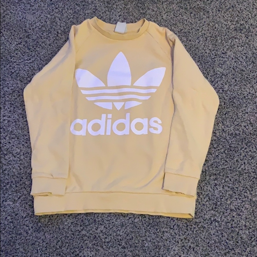 yellow adidas crew neck